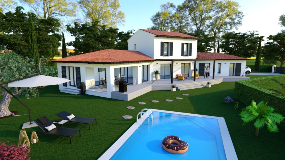 Projet maison contemporaine 160 m² habitables