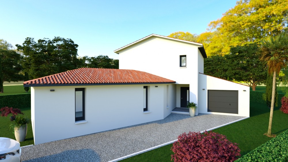 Projet maison contemporaine 160 m² habitables